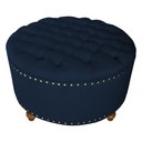 Ver imagem 1 de Puff Amora 60 Cm Suede Bege Slk Decor Amara Azul Royal