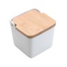 Saleiro de Cerâmica com Tampa de Bambu Bianco 12cm Lyor - 2