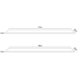 Prateleira Flutuante para Cozinha Kit 3 com Suporte Invisível Cp2 Yara Branco - Lumil Lumil Móveis - 4