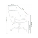 Ver mais imagens de Cadeira Giratória Coimbra Rivatti em Madeira Poliuretano Marrom Base Rodizio Cromado