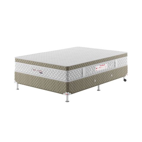Cama Box Casal Bio Life+ Spubio Incofal Marrom Claro 138x188x52cm