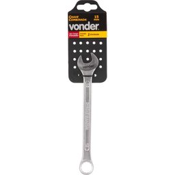 Chave Combinada 15mm Cromo Vanádio Cromada Cartela - Vonder - 1