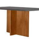 Ver imagem 2 de Mesa Sala de Jantar Olimpia 120cm Em MDF e Vidro Com Canto Copo