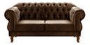 Ver imagem 1 de Sofá Chesterfield Capitonê Elisabeth Duquesa 2 Lugares - Veludo Marrom