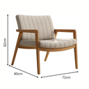 Ver imagem 4 de Conjunto 2 Poltronas Milano para Área ou Varanda Gourmet Estofada Pés em Madeira Maciça Decorativa S