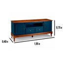 Ver imagem 2 de Rack para TV até 75 Polegadas 195cm 2 Portas 2 Gavetas Prateleira Interna Pés Luis Xv Hanover