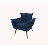 Poltrona Decorativa Sala de Estar Opala Premium Azul Marinho - 2