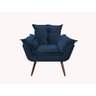 Poltrona Decorativa Sala de Estar Opala Premium Azul Marinho - 1