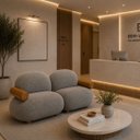 Ver imagem 2 de Sofá Leaf 180 cm 2 Lugares Orgânico Luxo Sala de Estar:Bouclê Cinza Escuro
