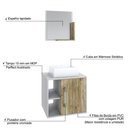 Ver imagem 4 de Conjunto Balcão C-cuba Q32 e Espelheira Soft 500 Branco Chess Branco Chess C-carvalho