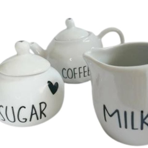 Açucareiro de Porcelana Bolinha Sugar Coração