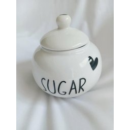 Açucareiro de Porcelana Bolinha Sugar Coração - 4