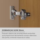 Ver imagem 7 de Roupeiro Lizz 6 Portas de Bater 6 Gavetas MDF Hannover - Fendi