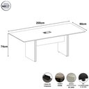 Ver imagem 3 de Mesa Reunião Retangular 2,00 m X 0,90 m Tampo e Pé Painel Duplo Chanfrado 45° com Caixa de