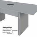 Ver imagem 5 de Mesa Reunião Retangular 2,00 m X 0,90 m Tampo e Pé Painel Duplo Chanfrado 45° com Caixa de