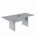 Ver imagem 2 de Mesa Reunião Retangular 2,00 m X 0,90 m Tampo e Pé Painel Duplo Chanfrado 45° com Caixa de