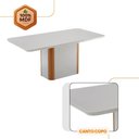 Ver imagem 4 de Mesa Jantar Isadora 180cm 6 Cadeiras Isadora Moderna Mobília Linho Capuccino/off White/naturale