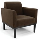 Ver imagem 5 de Sofá Namoradeira e 1 Poltrona Base Madeira Preto Maressa Suede Marrom - Ibiza