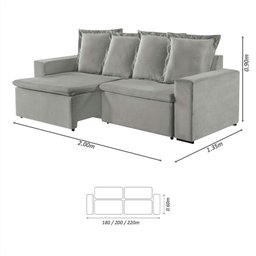 Sofa Donatello 2 Lugares Pés de Madeira Talento Móveis - 4