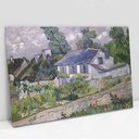 Ver imagem 1 de Quadro Decorativo em Canvas Casas em Auvers - Van Gogh TaColado Moldura Madeira 60 x 40cm