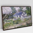 Ver imagem 2 de Quadro Decorativo em Canvas Casas em Auvers - Van Gogh TaColado Moldura Madeira 60 x 40cm