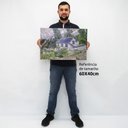 Ver imagem 3 de Quadro Decorativo em Canvas Casas em Auvers - Van Gogh TaColado Moldura Madeira 60 x 40cm