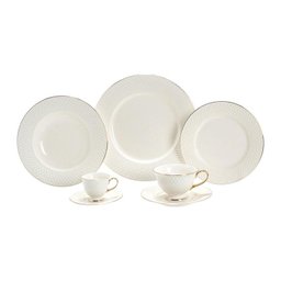 Aparelho de Jantar Eclat Gold 42 Peças - Home Style - 1