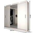 Ver imagem 4 de Guarda-roupa Casal Del Plata 3 Portas 4 Gavetas com Espelho Branco- Panorama Móveis