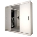 Ver imagem 3 de Guarda-roupa Casal Del Plata 3 Portas 4 Gavetas com Espelho Branco- Panorama Móveis