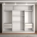 Ver imagem 5 de Guarda-roupa Casal Del Plata 3 Portas 4 Gavetas com Espelho Branco- Panorama Móveis