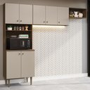 Ver imagem 1 de Armário de Cozinha Compacta 235cm Rustic/crema Gourmet Madesa Xb03 Rustic/crema