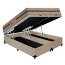 Ver imagem 4 de Cama Box Baú King Bipartido Suede + Colchão Molas Ensacadas Royal Sleep Bioclassic 193cm Cor:Bege