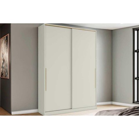 Modulado de Quarto Guarda Roupa Seletto MC10 C- 2 Portas de Correr e 3 Gavetas Areia - Henn