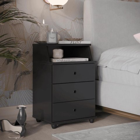 Mesa de Cabeceira Kansas Preto