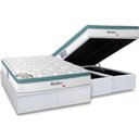 Ver imagem 1 de Cama Box Baú King: Colchão Molas Master Ensacadas Herval Meditare + Base White(193x203)