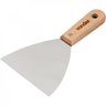 Espátula aço inox lisa 4.3/4 - 120 mm cabo de madeira Vonder - 1