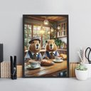 Ver imagem 2 de Quadro Cozinha - Café Das Capivaras 24x18cm - com Vidro:madeira Branca