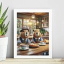 Ver imagem 1 de Quadro Cozinha - Café Das Capivaras 24x18cm - com Vidro:madeira Branca