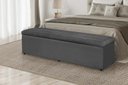 Ver imagem 2 de Calçadeira Baú 100 cm Suede Cinza