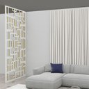 Ver imagem 1 de Painel Vazado Divisória Mdf Napoli Branco - 0,90x2,20m