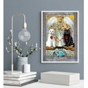 Ver imagem 2 de Quadro Carta Tarot Gato The Lovers 24x18cm:madeira Preta