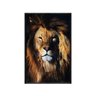 Quadro Decorativo - Leao Grande Rei Colorido Anm013 Vidro com Impressão Uv - 60x40cm - 2