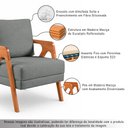 Ver imagem 7 de Kit 2 Poltronas Sala de Estar Maya Luxo Linho Grafite M3 - Monari Design