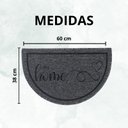 Ver imagem 4 de Capacho Tapete Porta Entrada Meia Lua 38x60 My Home Grafite