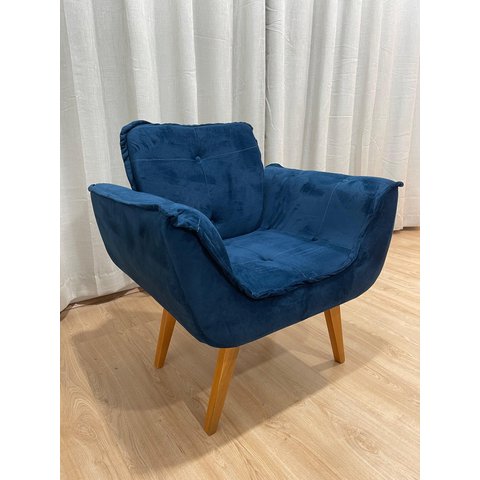 Poltrona Decorativa 1 Lugar Azul 325 Rebeca