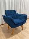 Ver imagem 1 de Poltrona Decorativa 1 Lugar Azul 325 Rebeca
