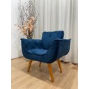 Ver imagem 3 de Poltrona Decorativa 1 Lugar Azul 325 Rebeca