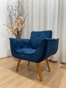 Ver imagem 3 de Poltrona Decorativa 1 Lugar Azul 325 Rebeca