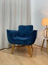 Ver imagem 4 de Poltrona Decorativa 1 Lugar Azul 325 Rebeca