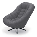 Ver imagem 3 de Poltrona Mônaco Giratória com Balanço Tecido Suede Veludo Cinza